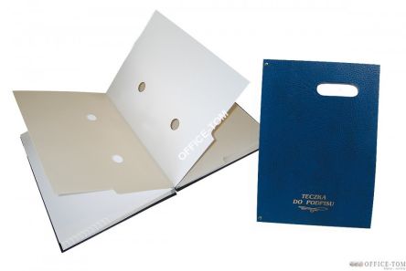 Teczki do podpisu 20 k z okienkiem (granat) Warta