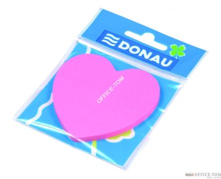 Bloczki samoprzylepne DONAU  x Jasnyróżowy 50k  Serduszko