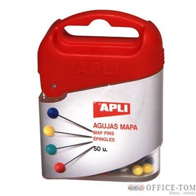 Szpilki kolorowe  50szt.APLI
