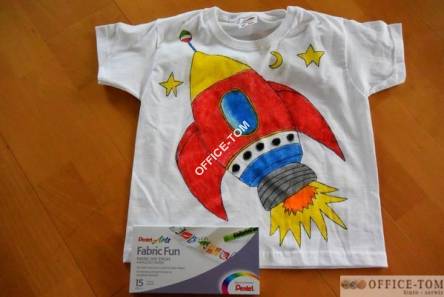Zestaw pasteli do tkanin z koszulką Pentel PTS15+NM10+KOSZULKA
