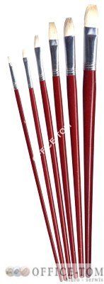 Pędzel szczecina płaski, komplet 6szt. Nr 1 - 11 Grand