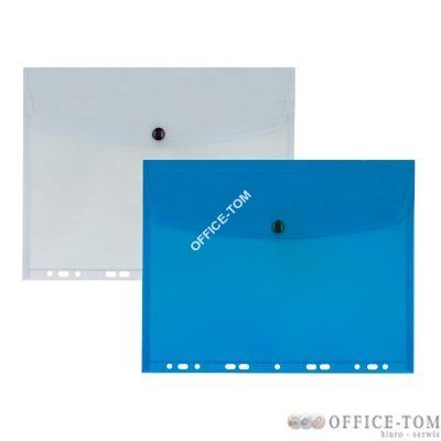 Teczka kopertowa zawieszana A4 transparent niebieska TP-12 Biurfol