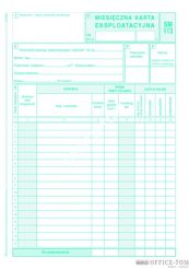 Miesięczna karta eksploatacyjna MICHALCZYK I PROKOP A4 80 kartek