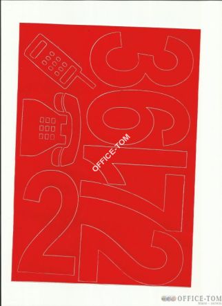 CYFRY samoprzylepne 10cm (8szt) białeARTDRUK