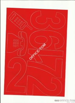 CYFRY samoprzylepne 10cm (8szt) białeARTDRUK