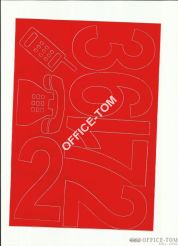 CYFRY samoprzylepne 10cm (8szt) białeARTDRUK