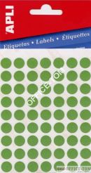 Samoprzylepne kółka APLI 8mm/288szt (mini bag) zielone