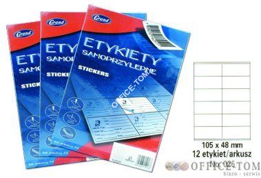 Etykiety samoprzylepne GRAND - 026 105*48/12