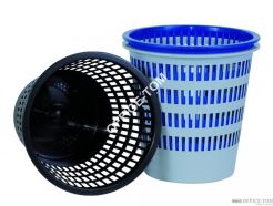 Kosz DONAU plastikowy 16l czarny dziurk.