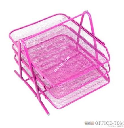 Szufladki 3 sztuki siatka różowe LEVIATAN 009997