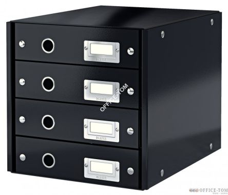Pojemnik z 4 szufladami Leitz C&S, czarny
