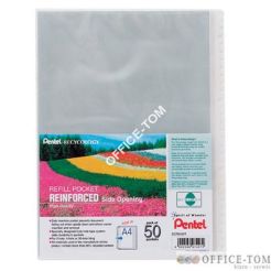 Koszulka A4 PENTEL otwierana z boku kryztaliczna 50szt