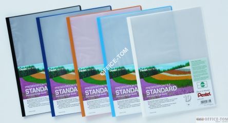 Skoroszyt PENTEL prezentacyjny standard 10 kieszeni c/niebieski