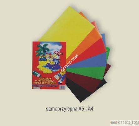 Zeszyt papierów kolorowych A4 samoprzylepny CORMORAN *0062