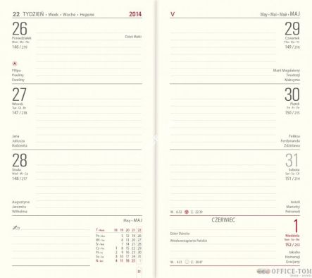 Kalendarz notesowy 90*160 ok36-C5 orange apl.pion TELEGRAPH