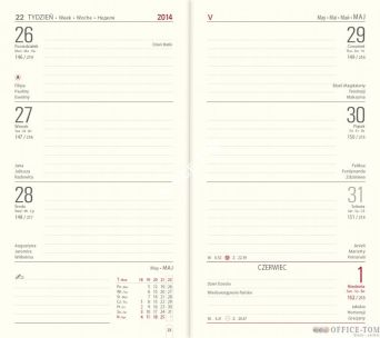 Kalendarz notesowy 90*160 ok36-C5 orange apl.pion TELEGRAPH