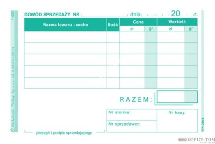 Dowód sprzedaży MICHALCZYK I PROKOP A7 80 kartek