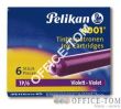 Naboje PELIKAN krótkie TP/6  fioletowe - 2