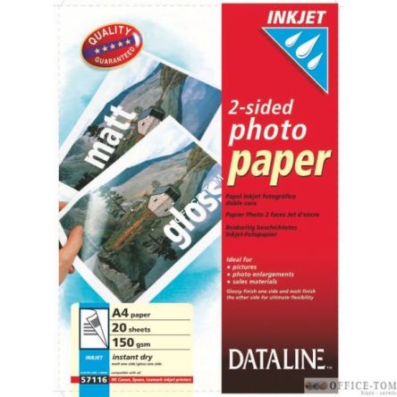 Dwustronny papier fotograficzny do drukarek atram., 150 g/m2 ESSELTE DATALINE