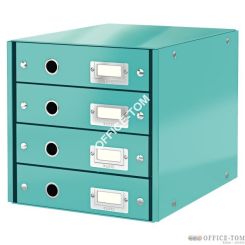 Pojemnik z 4 szufladami Leitz C&S WOW, turkusowy 60490051