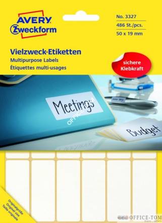Białe miniEtykiety AVERY ZWECKFORM do opisywania ręcznego 486 etyk./op., 50 x 19 mm, białe