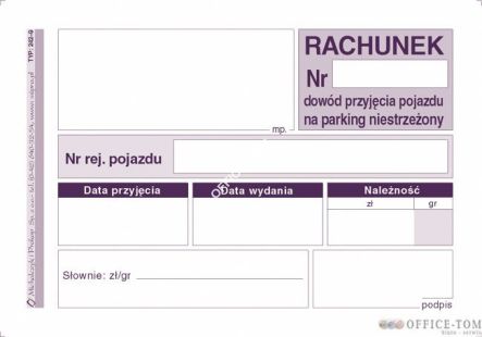 Rachunek MICHALCZYK I PROKOP A7 80 kartek