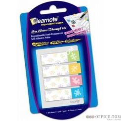 Zakładki indeksujące 45x12 - puzzle, 4 wzory po 20 karteczek Stick\'n