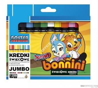 Kredki świecowe 12kol.JUMBO BONNINI