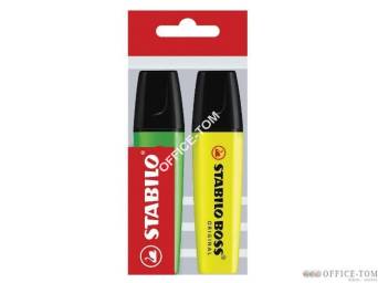 Zakreślacz STABILO BOSS, fluorescencyjny, 2 szt. w etui