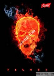 Brulion w twardej oprawie A5, 96k., krata, FLAMES UNIPAP