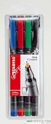 Foliopis STABILO OHPen universal, niezmywalny 0,7 mm, zestaw 4 szt. w etui