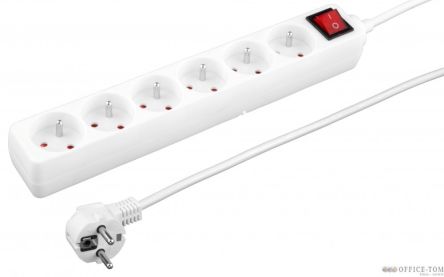 Listwa zasilająca TITANUM 6 GNIAZD przepięciowa z uziemieniem WŁ 30M biała